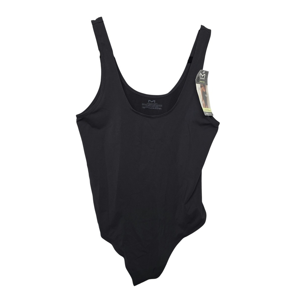 Maidenform Bodysuit Women 3XL Black Basically Sexy Seamless MST001 MSW001 NWT